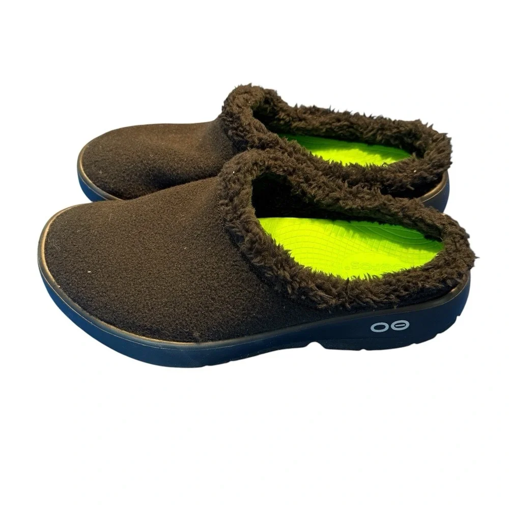 Oofos Oocoozie Mule Shoes Mens 9.5/EU 42.5 - Black - Picture 3 of 9